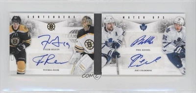 2011 Playoff Contenders Tuukka Rask Joe Colborne Phil Kessel #4 Rookie Auto RC - Image 1 of 2