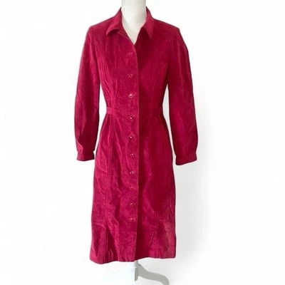 Vestido de trinchera de gamuza Stanley Sherman Saks Fifth Avenue Foto 1 de 4