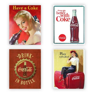 Coca Cola Classic Vintage Bar Wall Art Print 8 x 10 polegadas, vermelho, branco, preto  - Imagem 1 de 4