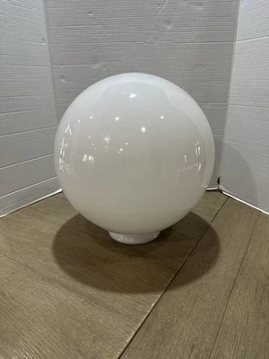 Rejuvenation Round Globe SHADE  14-15" diam 15" tall 6" fitter required milk - Image 1 of 3