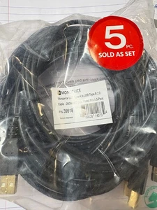 Monoprice USB-a to USB-B 2.0 6' Cables (5) Pack - Picture 1 of 1