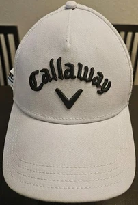 Callaway Hat Cap Mens Strap Back White Odyssey Logo Performance Golf Golfing - Picture 1 of 10