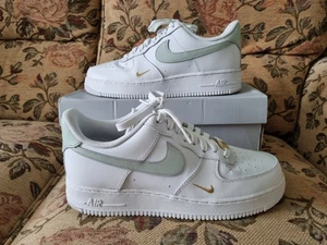 Nike Air Force 1 Low White Grey Gold Trainers CZ0270-106, Uk 7.5 - Picture 1 of 10