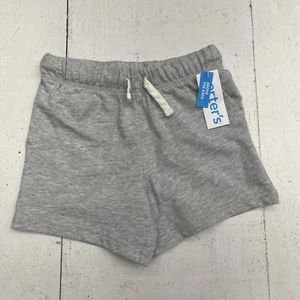Carters Heather Gray Above The Knee Drawstring Sweat Shorts Boys Size 5 NEW - Picture 1 of 6