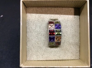 KOSTENLOSER VERSAND MEHRFARBIGER CZ STEIN RING - TOLLES GESCHENK FÜR MAMA, FREUNDIN, SCHWESTER - Bild 1 von 4