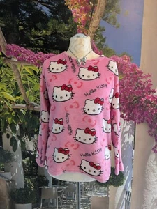 NEU: Kuscheliges Flausch-Fleece-Oberteil m. Hello-Kitty-Motiven, pink, Gr. XL - Bild 1 von 4