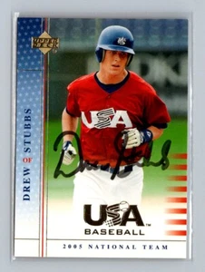 2005 Upper Deck USA Baseball #72 Drew Stubbs In Person AUTO - Picture 1 of 2