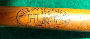 VTG Hillerich & Bradsby Wood Baseball Bat 170 Al Kaline, Hall of Fame player 32” - Picture 1 of 9