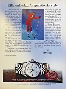 1984 Vintage Magazine Advertisement Rolex Watches Skiier Jean-Claude Killy - Picture 1 of 1
