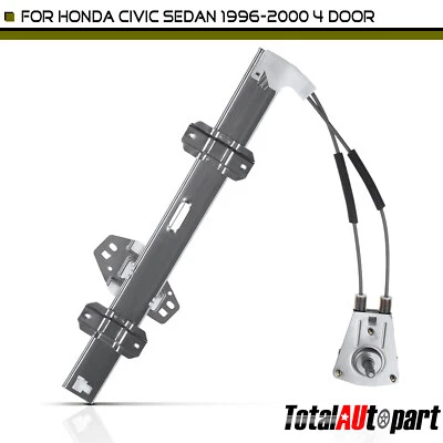 Regulador de ventana manual para Honda Civic 1996-2000 sedán delantero izquierdo lado del conductor Foto 1 de 4