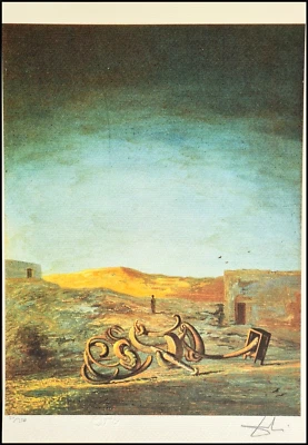 SALVADOR DALI * Untitled (Desert.)*50 x 35 cm*signed lithograph*limited # xx/350 - Bild 1 von 4