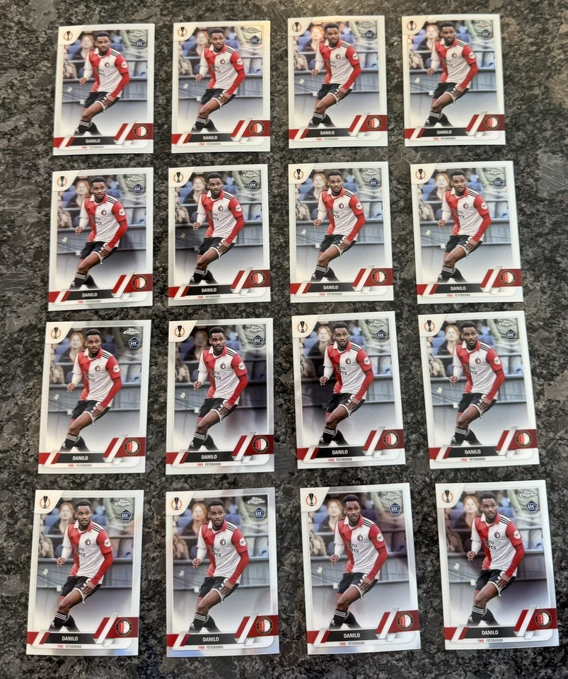 LOT (16) 2022-23 Topps Chrome UEFA Club Competitions DANILO RC #13 - Image 1 of 2