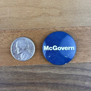 Vintage McGovern Pinback Button Political Presidential Campaign Blue White - Picture 1 of 9