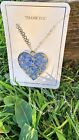 Forget Me Not Heart Shaped Pendant 