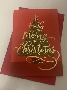 Markenzeichen Mahagoni Weihnachtskarte: Stammbaum wünscht alles, was fröhlich ist & dann einige - Bild 1 von 8