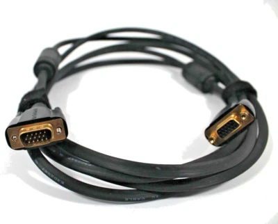 VGA Extension Cable  10-Foot - Male & Female Connectors Black - Radio Shack - Image 1 of 4