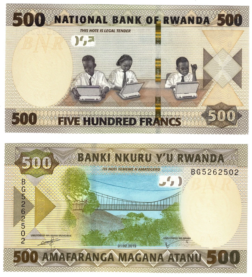 2019 Rwanda 500 Francs P42 Banknote UNC - Image 1 of 1