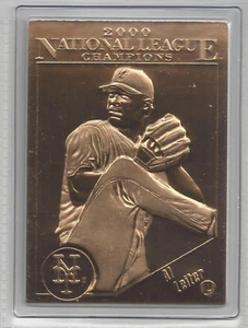 Al Leiter 2000 Danbury Mint NY Mets NL Champions Sealed 22 kt Gold Cd # 8 - Bild 1 von 1