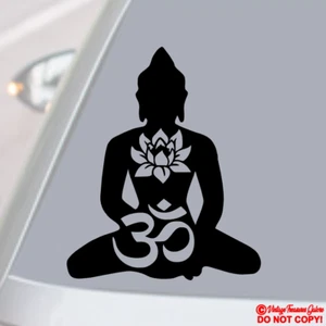 BUDDHA Vinyl Decal Sticker Window Wall Bumper Lotus Om Symbol God Buddhism Yoga - Picture 1 of 2