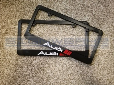 Marco de matrícula Audi Sport Audi RS3 TTRS R8 A4 S4 TT S5 Q5 2 colores - Par Foto 1 de 2