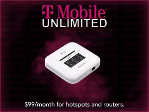 Datos de punto de acceso ilimitado de T-Mobile 4G a 5G mensual $99/mes sin acelerador sin contrato - Imagen 1 de 3