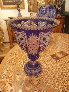 Vaso blu in cristallo - Imagen 1 de 2