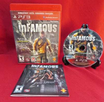 inFAMOUS   (Sony PlayStation 3, 2009)  Complete - Greatest Hits - Tested - Image 1 of 4