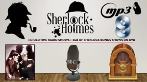 SHERLOCK HOLMES 412 OLD TIME RADIO SHOWS+4GB BONUS SHERLOCK MP3 Audio DVDROMs - Foto 1 di 3