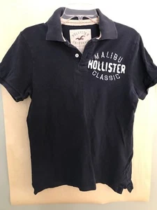 HOLLISTER Classic Pocket Short sleeve Navy Polo Shirt Top Sz Juniors Large - Picture 1 of 3