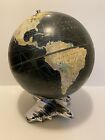 12" antique table terrestrial globe WEBER COSTELLO Airplane Base  1950s