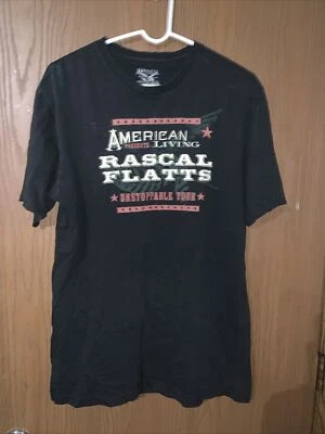 Camisa Rascal Flatts Adulto Banda Mediana 2009 Concierto Imparable Gira Doble Lado Foto 1 de 4