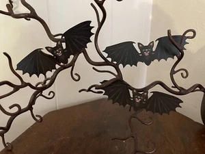 U Pick Vintage Inspired Happy Black Bat,Big Teeth Halloween Cardstock Decoration - Picture 1 of 11
