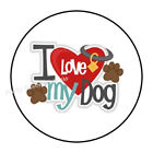 I LOVE MY DOG ENVELOPE SEALS LABELS STICKERS PARTY FAVORS