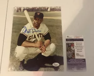 Foto autógrafa de MONTE IRVIN 8x10 certificada por JSA firmada automática - Imagen 1 de 4