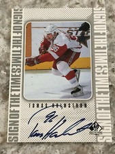 1998-99 TOMAS HOLMSTROM UPPER DECK SP AUTHENTIC SIGN OF THE TIMES AUTO #TH