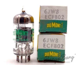 2 DuMont 6JW8/6LX8/ECF802 Triode Pentode Oscillator TV Valve- BangyBang Tubes - Picture 1 of 1