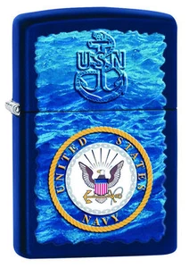 Zippo Windproof U.S. Navy Lighter With Blue Water, 28746, New In Box - Picture 1 of 2