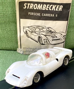 Coche Strombecker Porsche Carrera 6 ranuras - marco de latón - vintage 1967 - funciona fuerte - Imagen 1 de 15