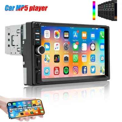7" 1DIN Autoradio Apple Carplay Android Auto USB AUX IN FM Bluetooth aux TF MP5 - Bild 1 von 4