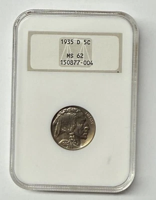 1935-D Buffalo Nickel MS-62 NGC Old Holder Fatty - Image 1 of 3