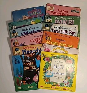 Lot of 12 Disneyland Muppets Sesame Street Record And Book  33 1/3 RPM Vinyl  - Picture 1 of 9