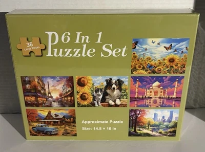 6 In 1 puzzle set for Alzheimer’s and dementia patients Colorful, Large Pieces - Image 1 of 4