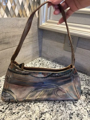 Jane Yoo Vintage Cuero Bolso de Mano Usable Arte Cartera Bolso de Hombro Foto 1 de 4