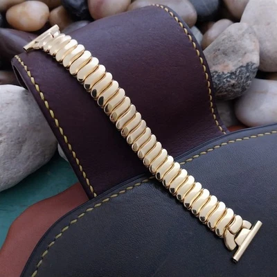 1940s USA Made Gemex 12k Gold-Filled Scissor-Expansion Unused Vintage Watch Band - Image 1 of 4