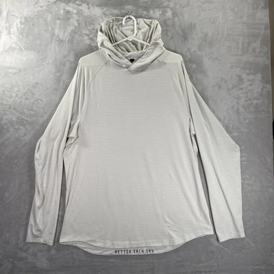 Lululemon Sudadera con Capucha Para Hombre XL Drysense Performance Pullover Camisa Blanco Activo Logo Foto 1 de 4