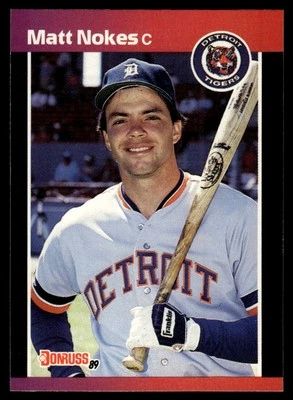 1989 Donruss #116b Matt Nokes "LEAF, INC." & "*Denotes * - Image 1 of 2