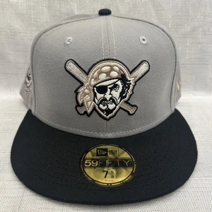 New Era Pittsburgh Pirates Leather Logo 59FIFTY Fitted Hat 7 5/8 - Picture 1 of 6