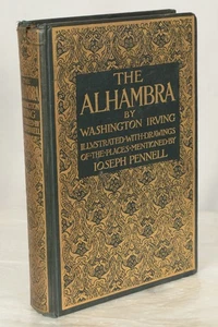 The Alhambra - Washington Irving Illustration Joseph Pennell Gilt Cover 1896 - Picture 1 of 8