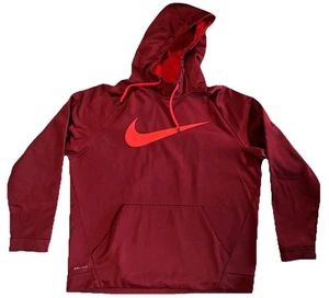 Nike Dri-Fit Athletic Cut Hoodie BIG CHECK Sweatshirt Herren Gr. XXL weinrot/rot - Bild 1 von 10