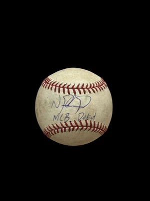 Nick Castellanos Signed Game Used Baseball FROM MLB Debut Tigers MLB COA RARE - Image 1 of 4